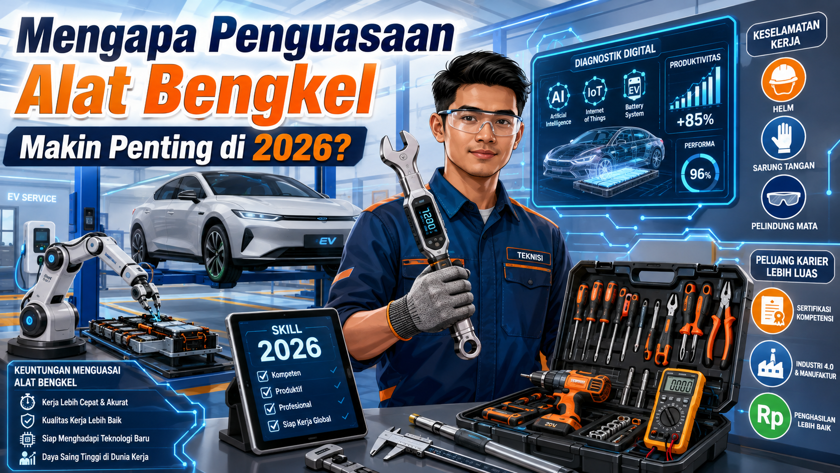Mengapa Penguasaan Alat Bengkel Makin Penting di 2026? - smk