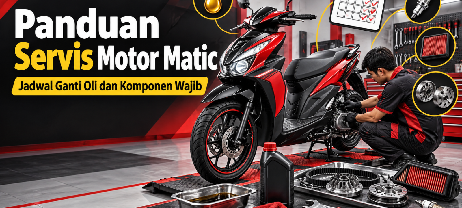 motor - Panduan Servis Motor Matic: Jadwal Ganti Oli dan Komponen Wajib