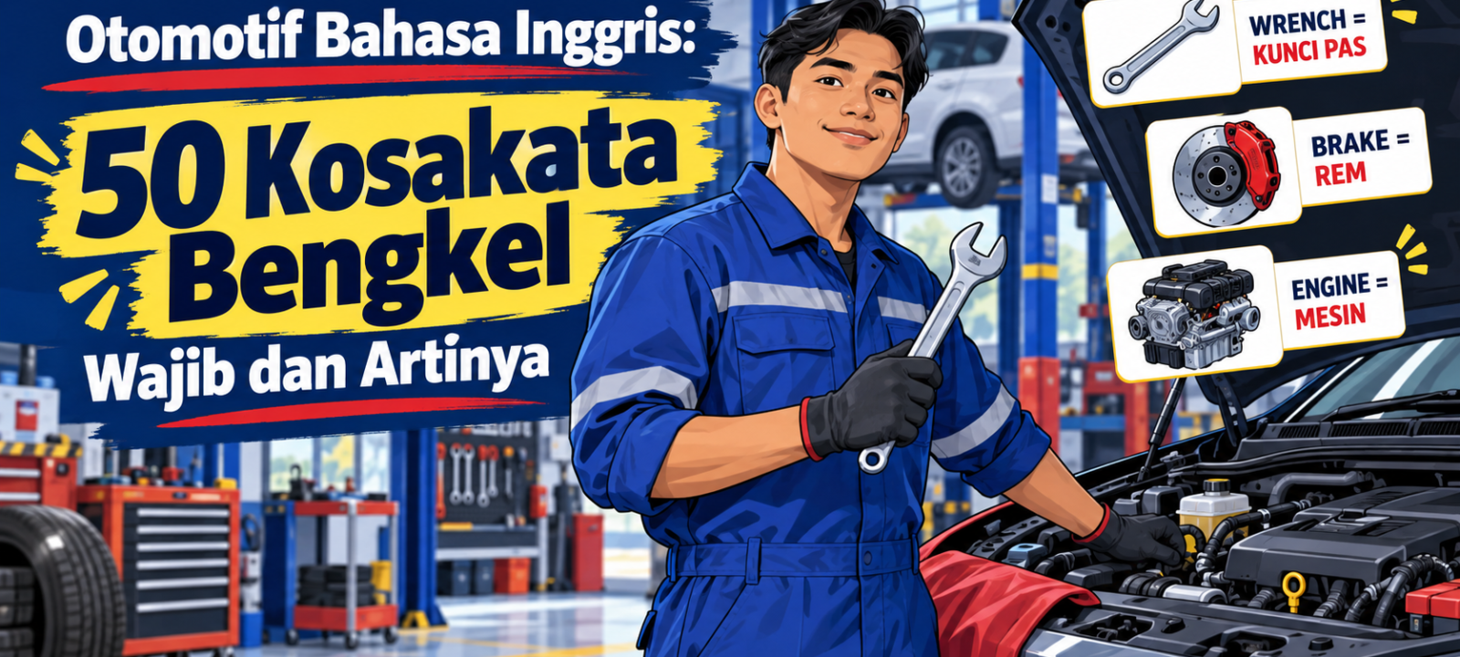 otomotif - Otomotif Bahasa Inggris: 50 Kosakata Bengkel Wajib dan Artinya