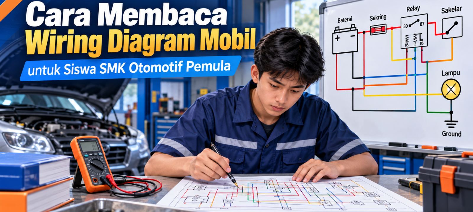 wiring - Cara Membaca Wiring Diagram Mobil untuk Siswa SMK Otomotif Pemula