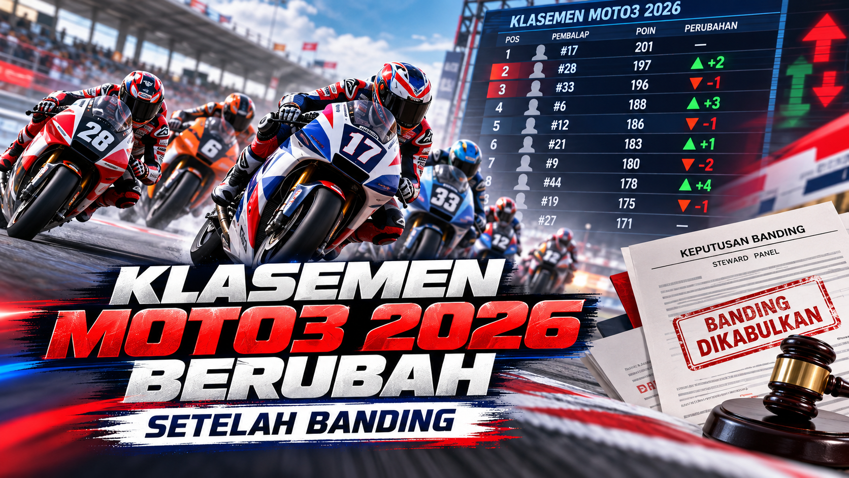 Klasemen Moto3 2026 Berubah Setelah Banding - moto3