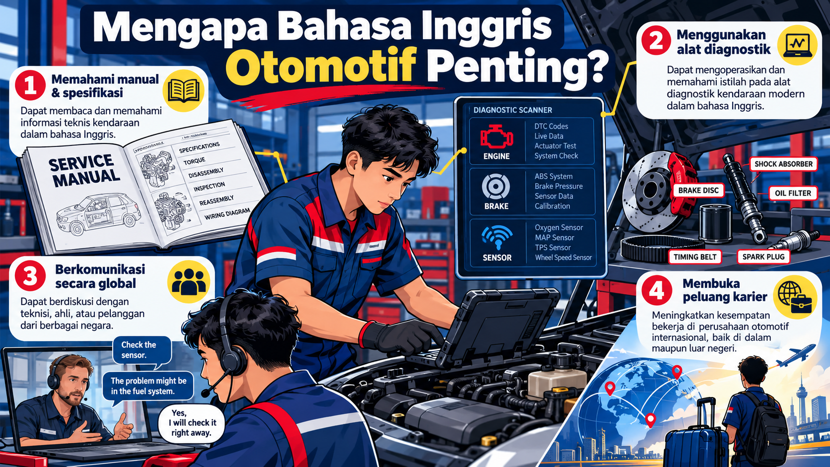 Mengapa Bahasa Inggris Otomotif Penting? - otomotif