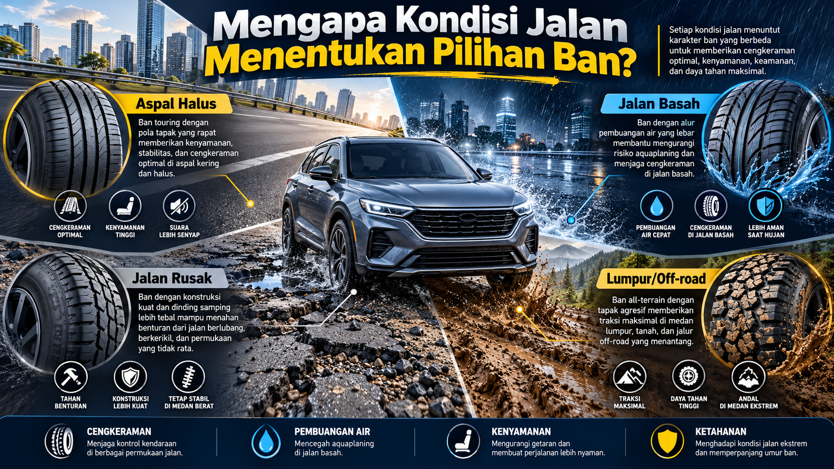 Mengapa Kondisi Jalan Menentukan Pilihan Ban? - otomotifzone