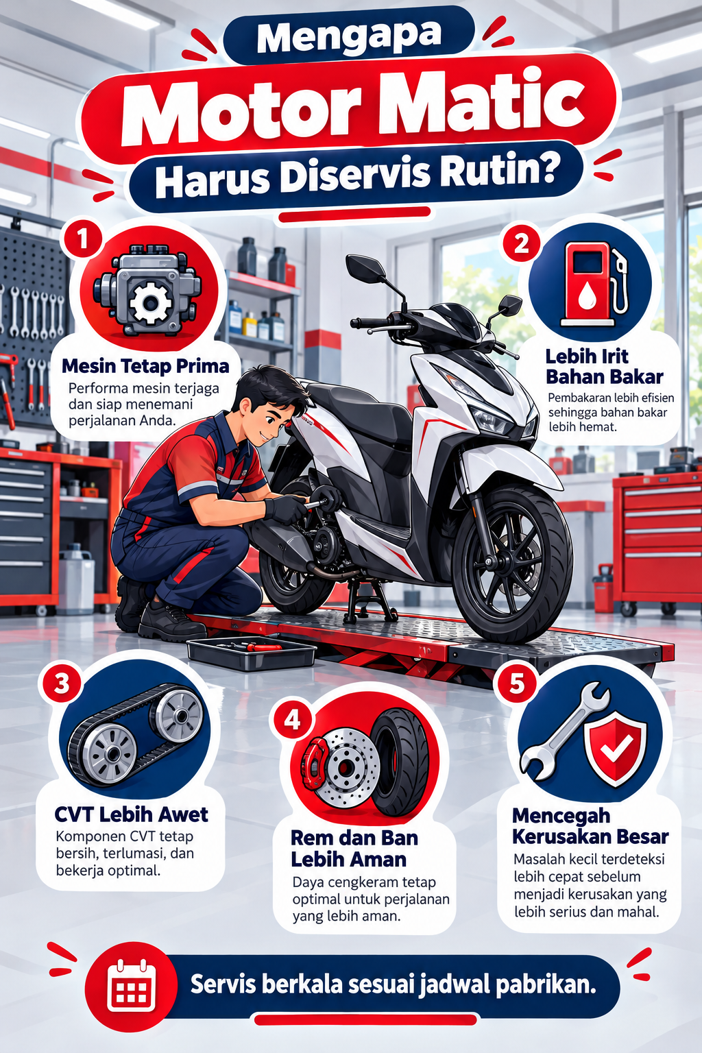 Mengapa Motor Matic Harus Diservis Rutin? - motor