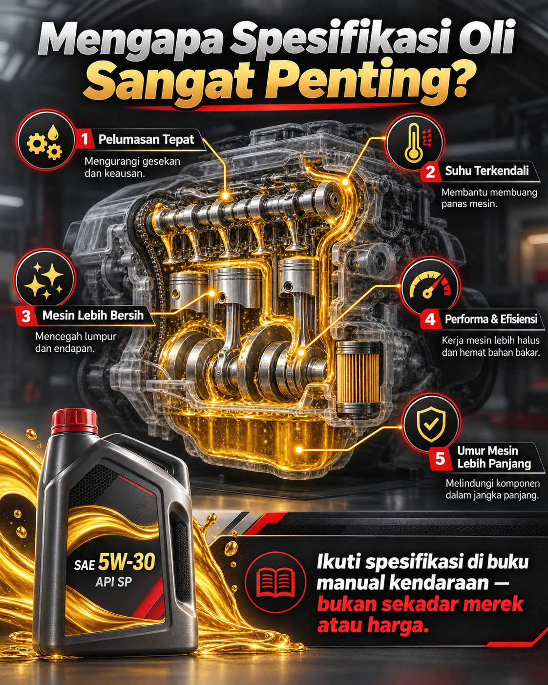 Mengapa Spesifikasi Oli Sangat Penting? - oli
