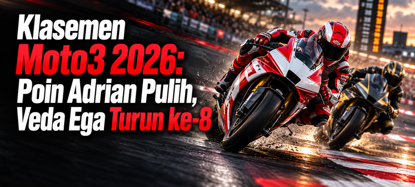 moto3 - Klasemen Moto3 2026: Poin Adrian Pulih, Veda Ega Turun ke-8