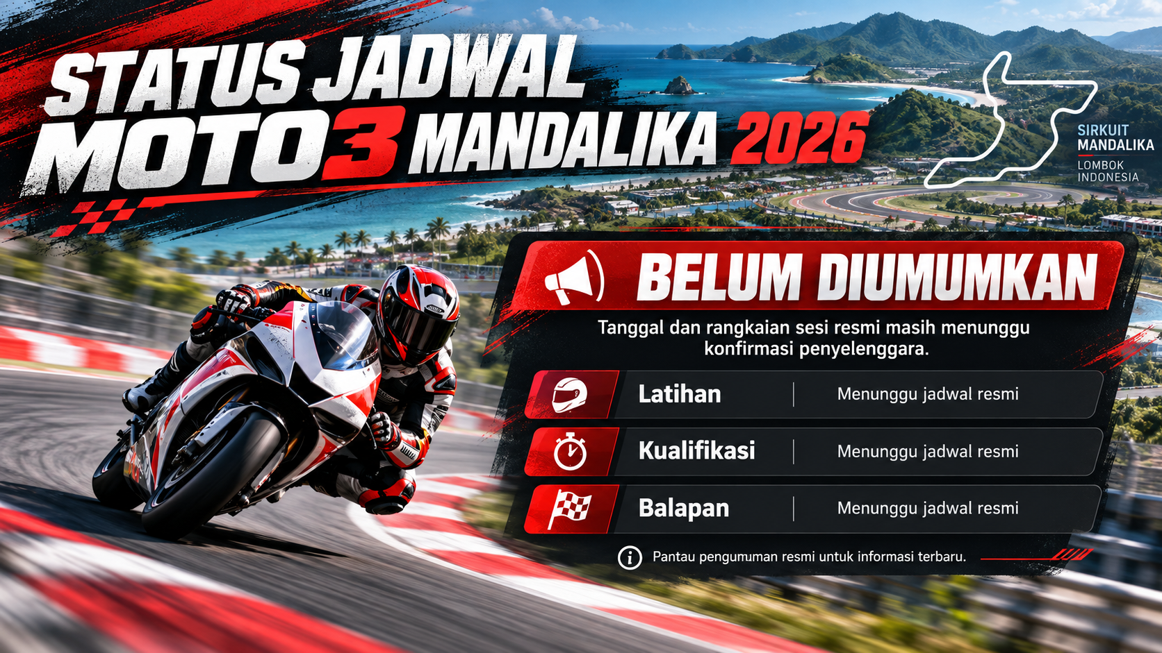 Status Jadwal Moto3 Mandalika 2026 - moto3